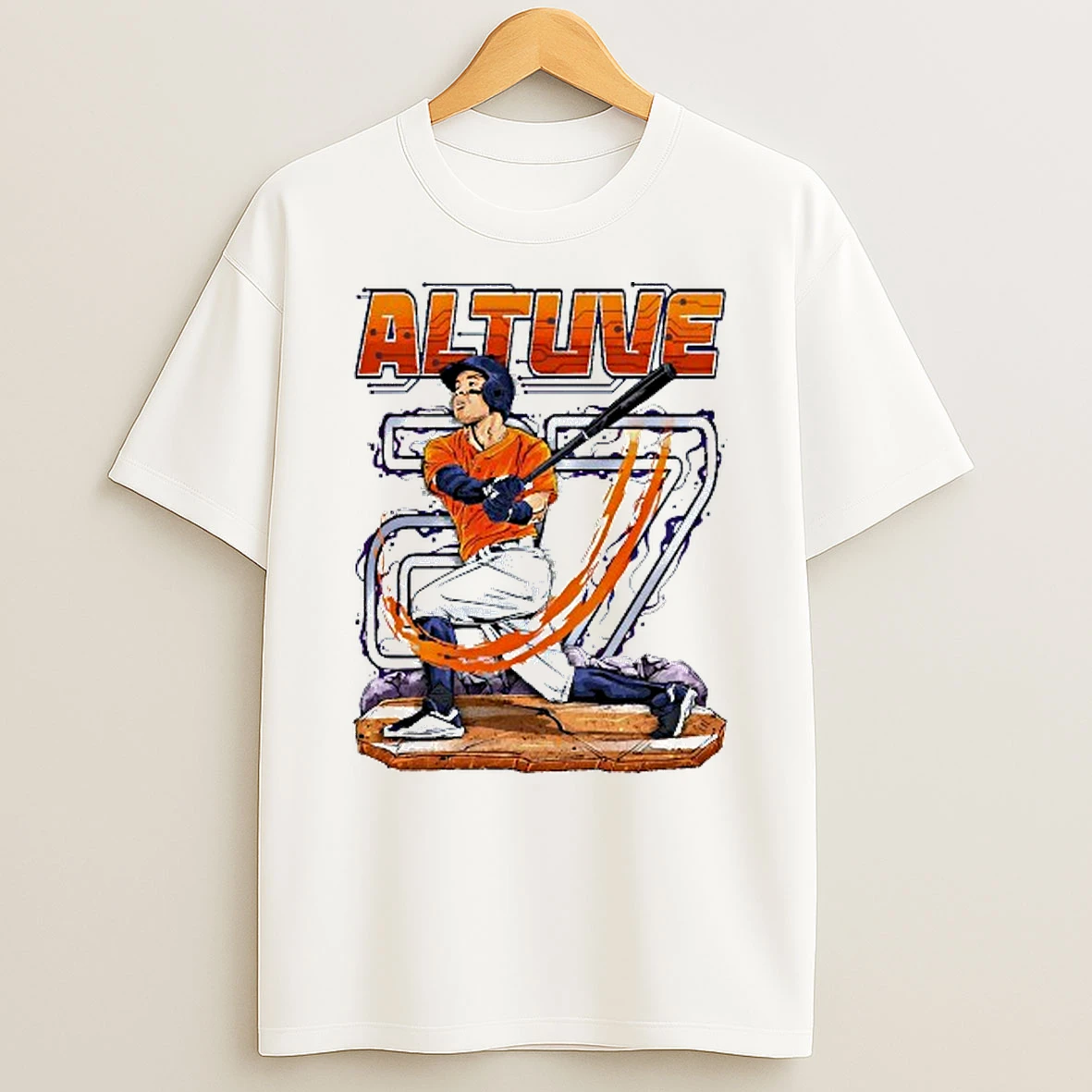 Altuve 27 Jose Altuve Houston Astros Player Artwork T Shirt