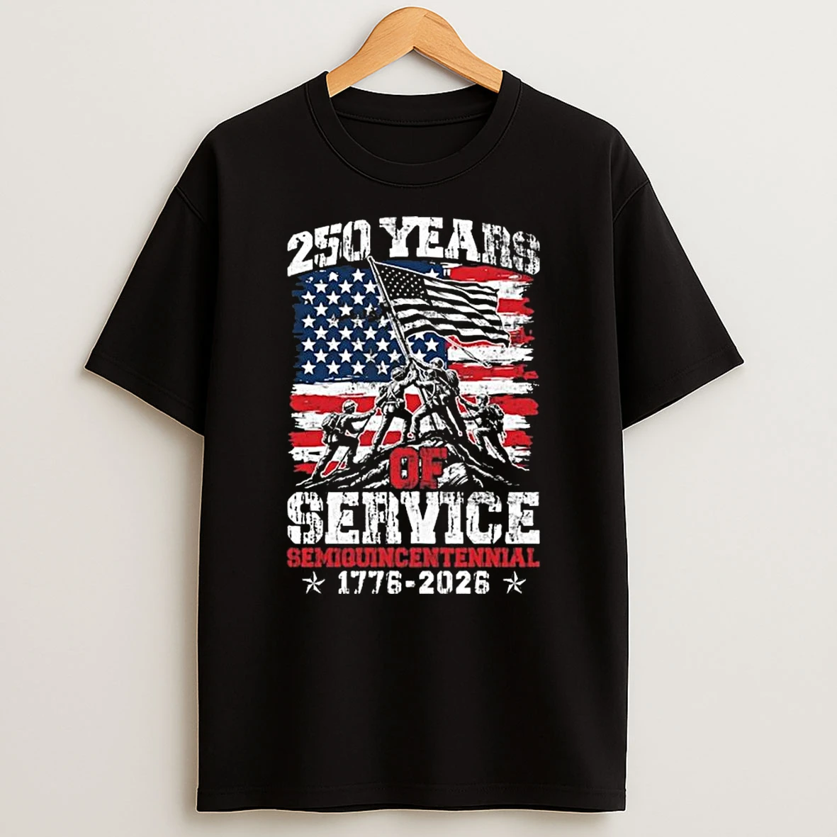 America Iwo Jima 250 Years Service Patriotic Semiquincentennial T Shirt