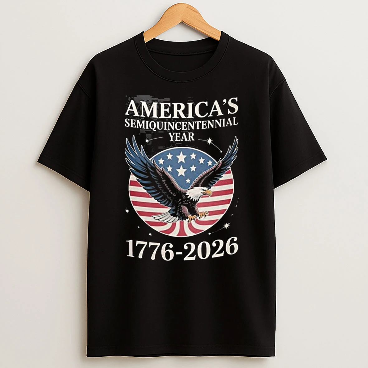 Americas 250th Anniversary Patriotic Semiquincentennial Year 1776 2026 Usa Eagle And Flag T Shirt