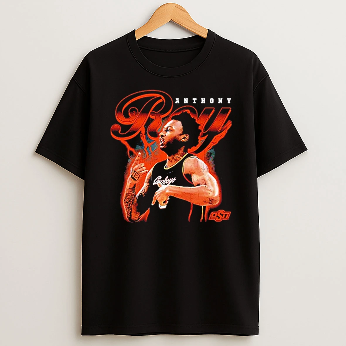 Anthony Roy Oklahoma State Basketball Ncaa 2025 2026 Graphic T Shirt