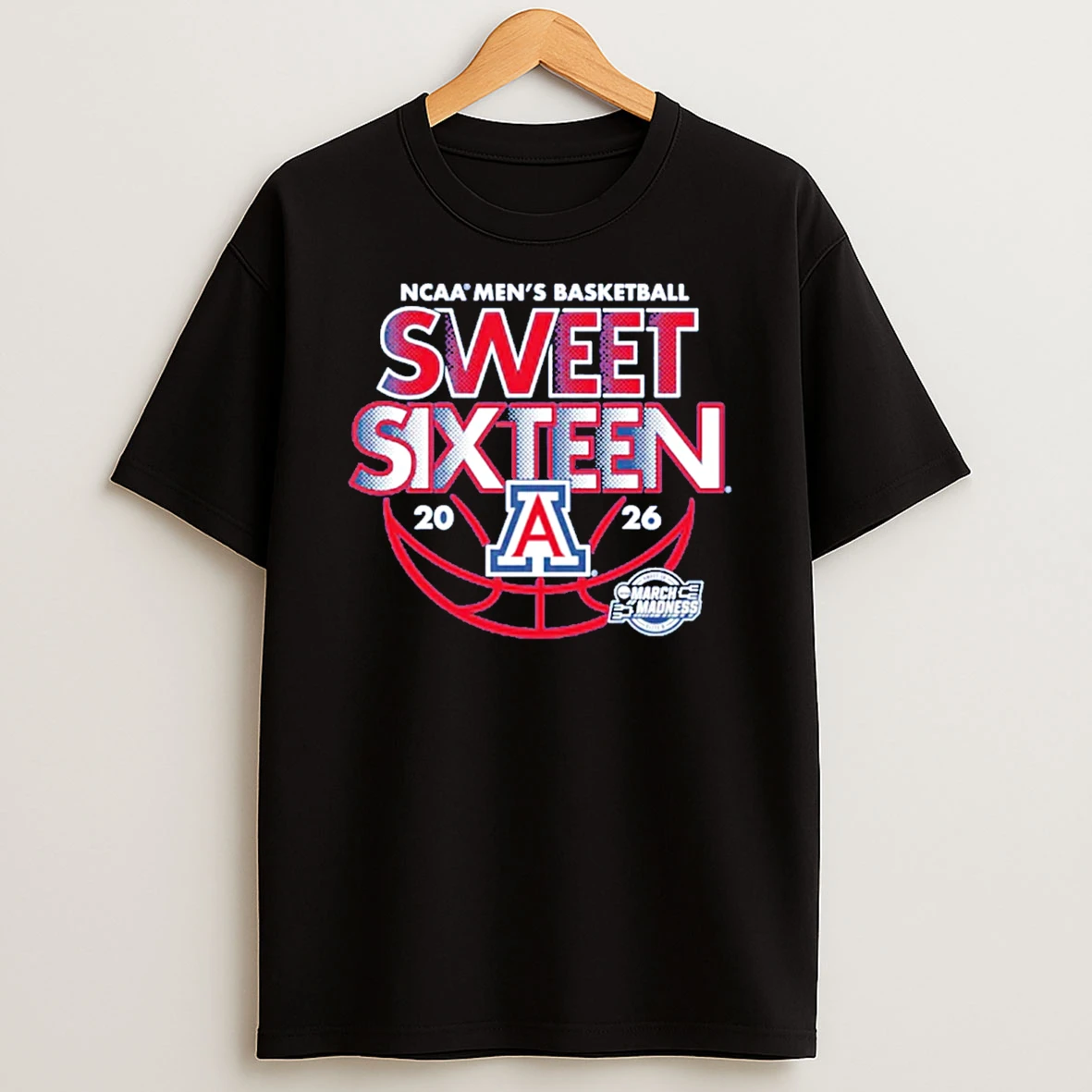 Arizona Mens Basketball 2026 Ncaa March Madness Sweet Sixteen T Shirt