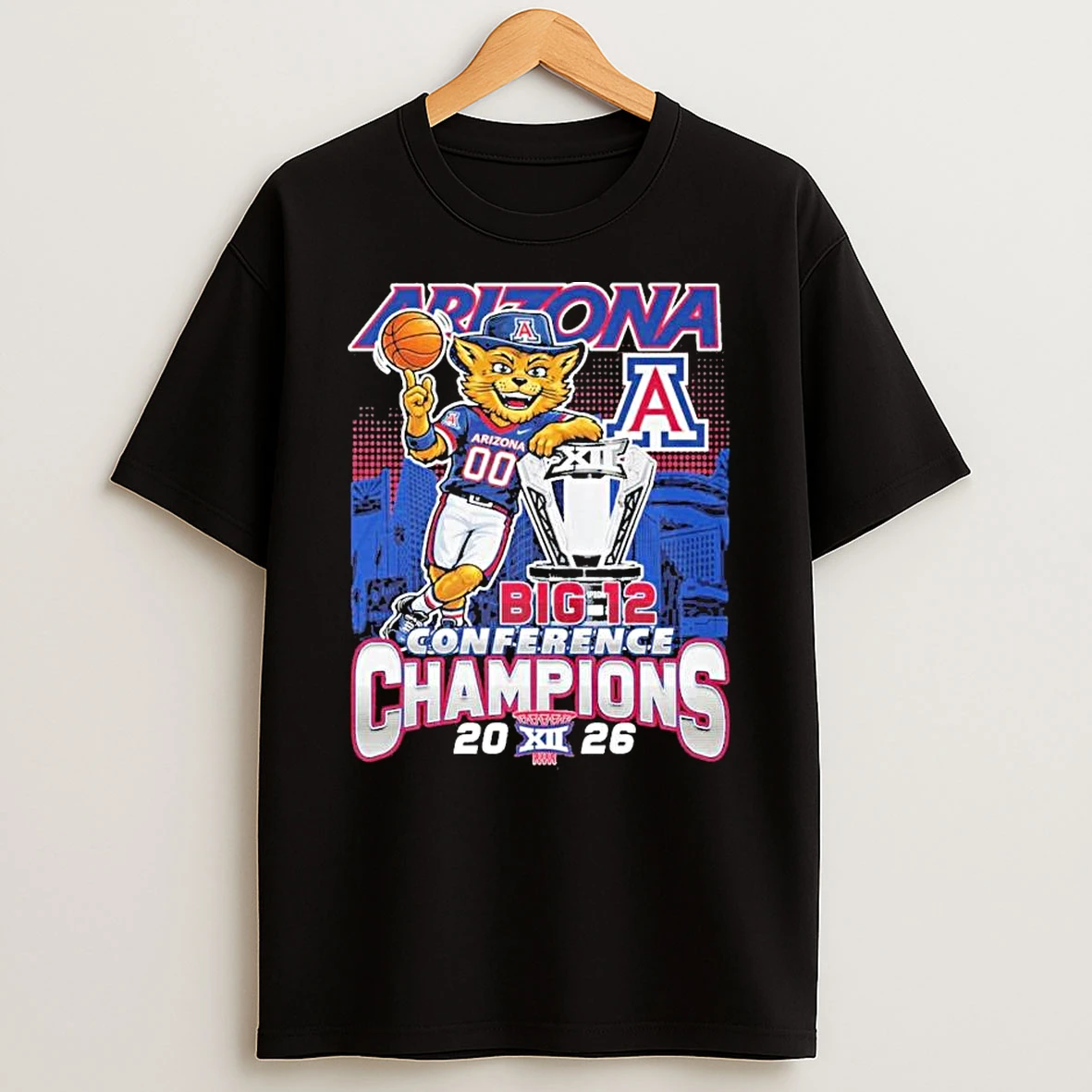 Arizona Wildcats 2026 Big 12 Conference Champions Mascot T Shirt