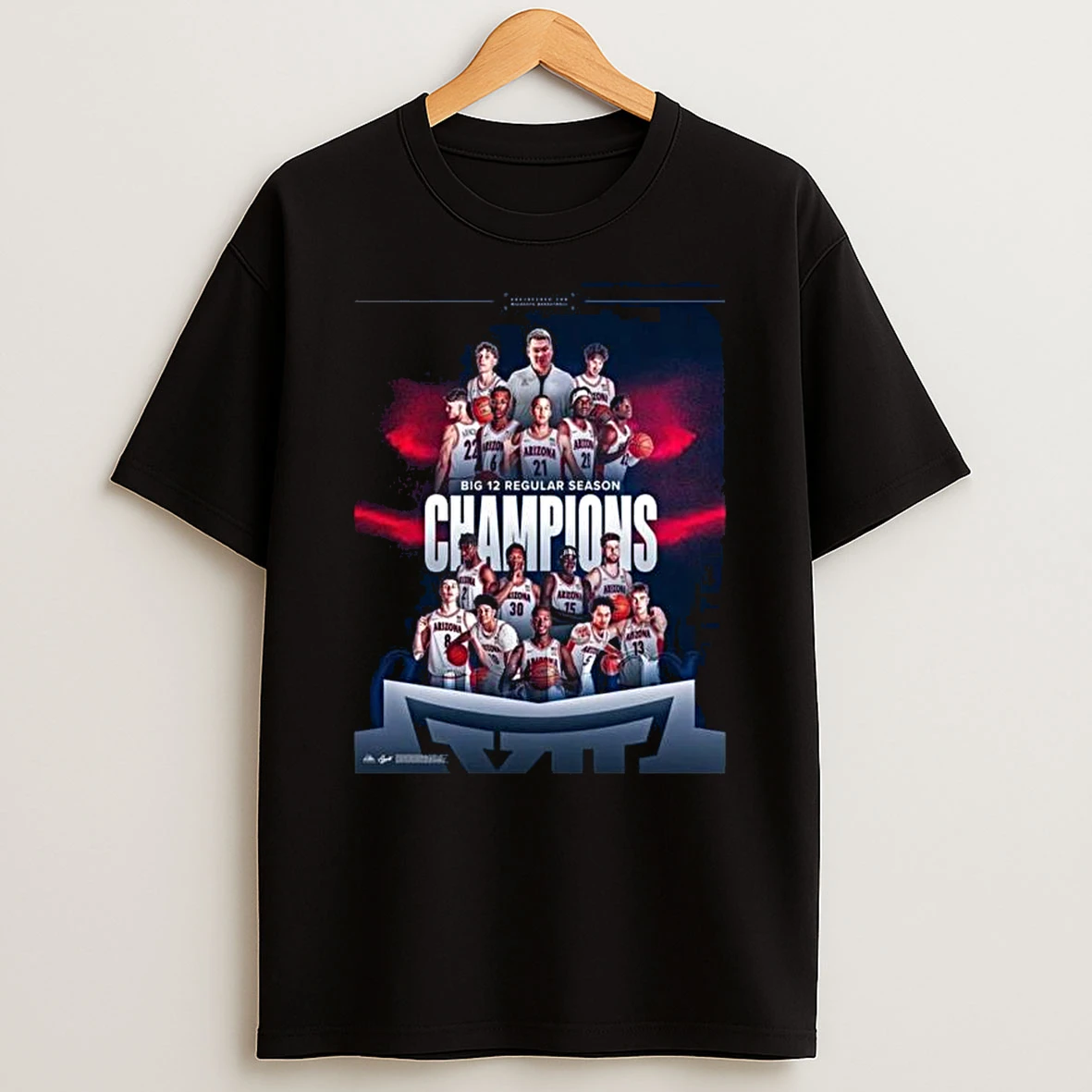 Arizona Wildcats Mens Basketball 2026 Big 12 Conference Regular Season Champions T Shirt