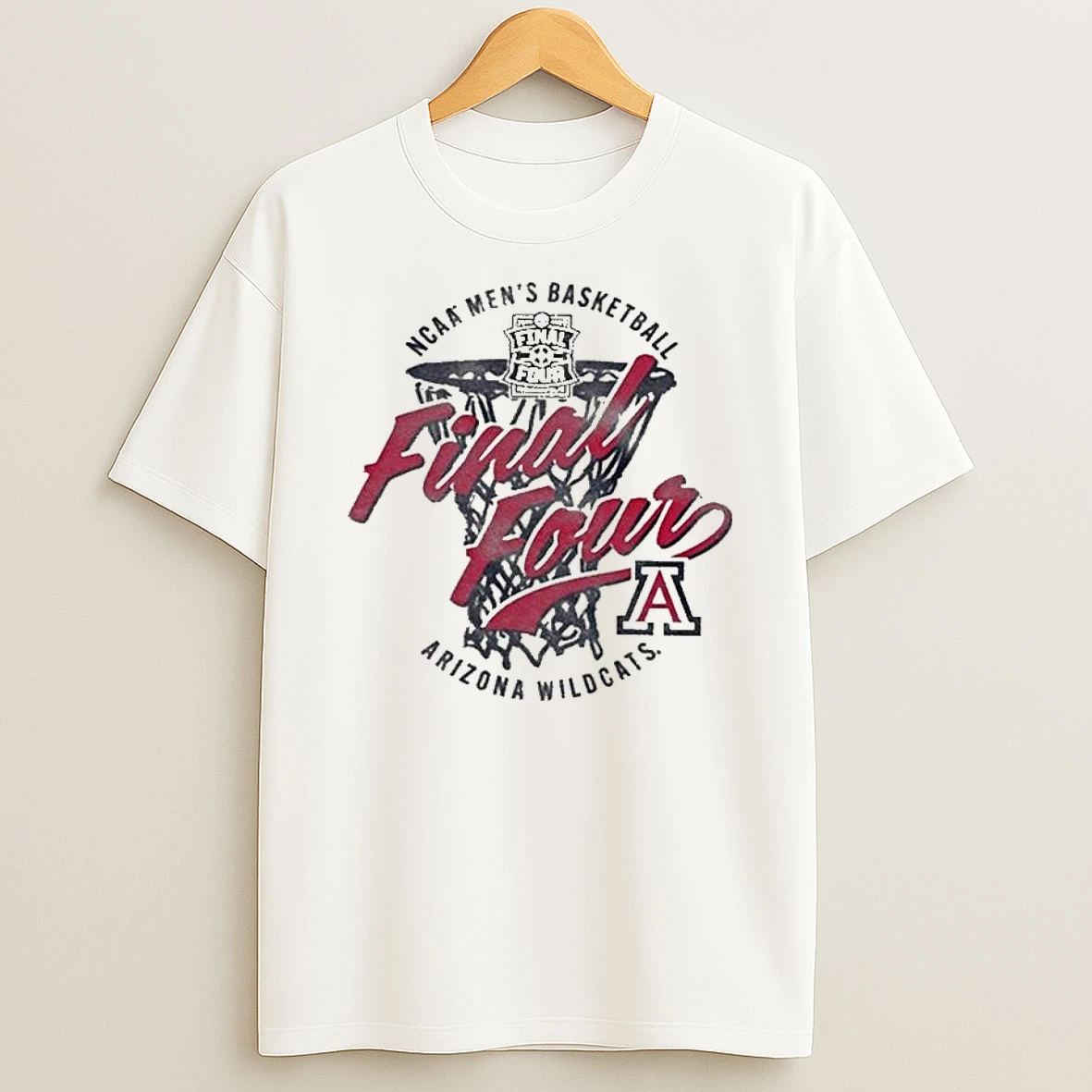 Arizona Wildcats Mens Basketball 2026 Final Four 2 Hit T Shirt