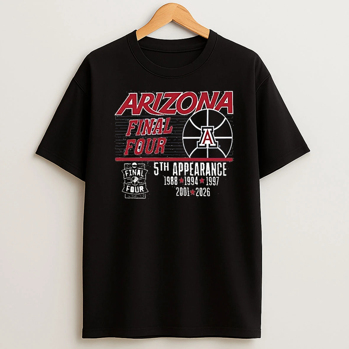 Arizona Wildcats Mens Basketball 2026 Final Four Appearance T Shirt