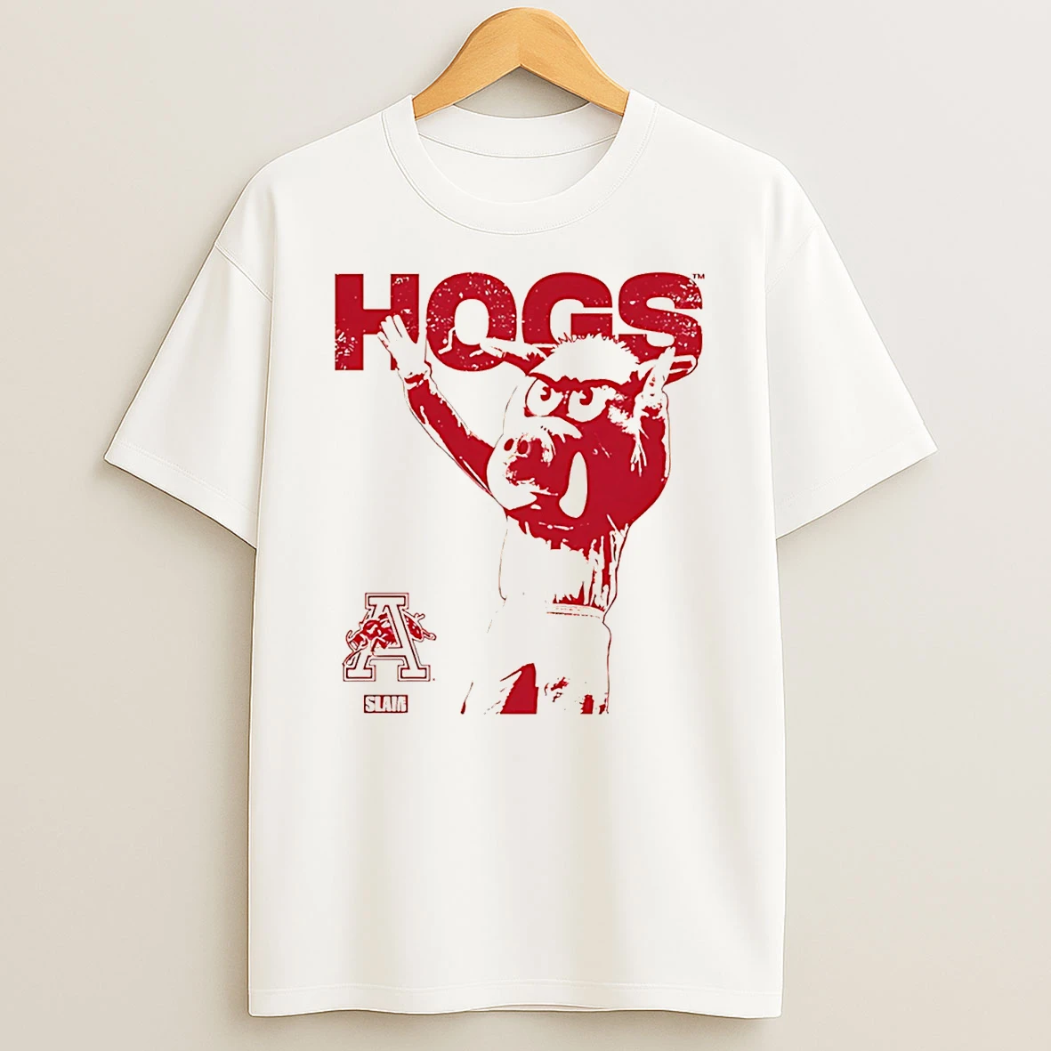 Arkansas Hogs Mascot Mode Slam Graphic T Shirt