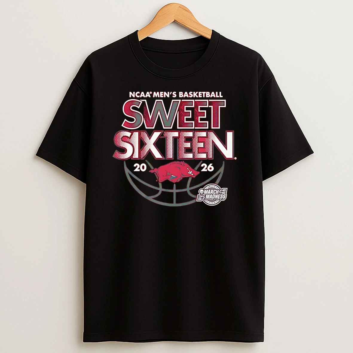 Arkansas Mens Basketball 2026 Ncaa March Madness Sweet Sixteen T Shirt