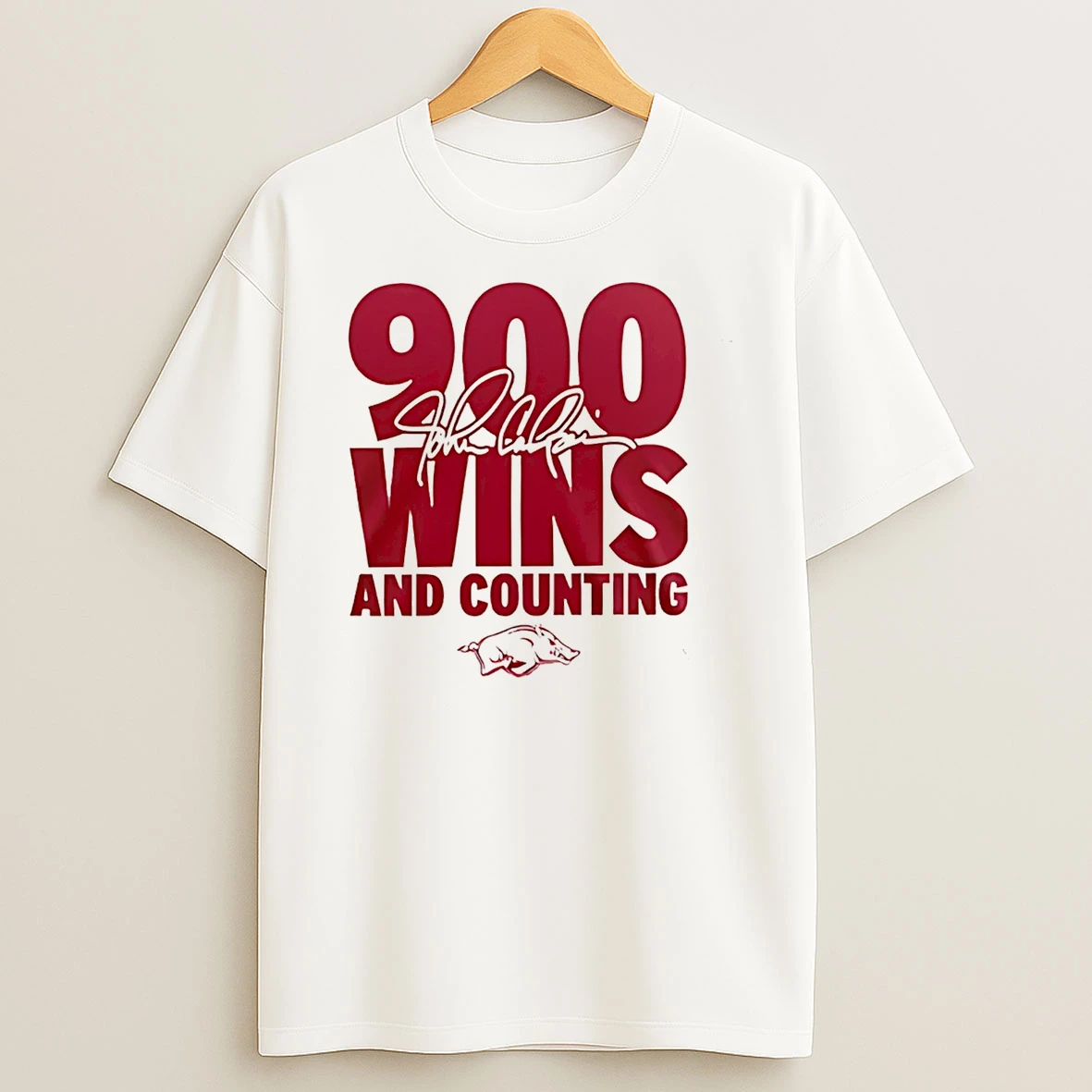 Arkansas Razorbacks Basketball Coach John Calipari 900 Wins And Counting T Shirt