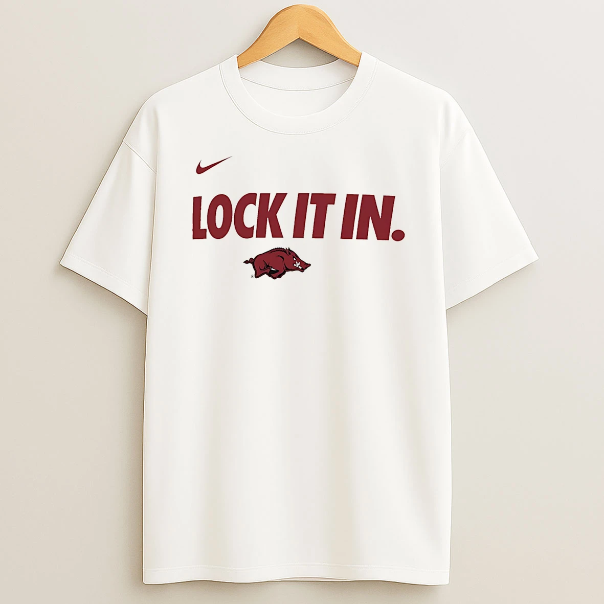 Arkansas Razorbacks Lock It In Logo T Shirt