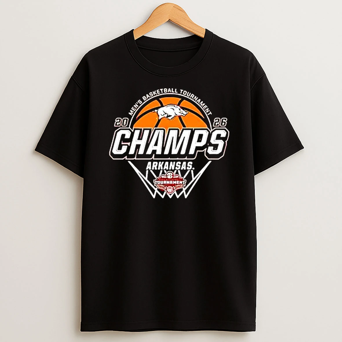 Arkansas Razorbacks Mens Basketball 2026 Sec Tournament Champions T Shirt