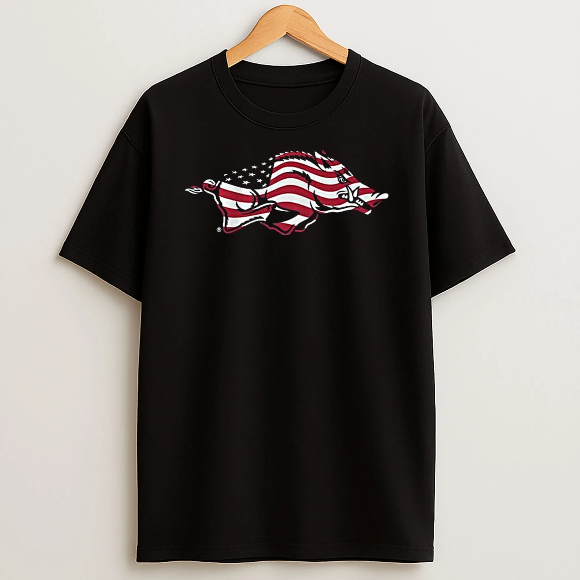 Arkansas Razorbacks Patriotic Marks Primary Logo T Shirt