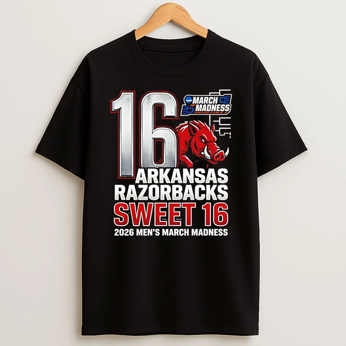 Arkansas Razorbacks Sweet 16 2026 Mens March Madness Classic T Shirt