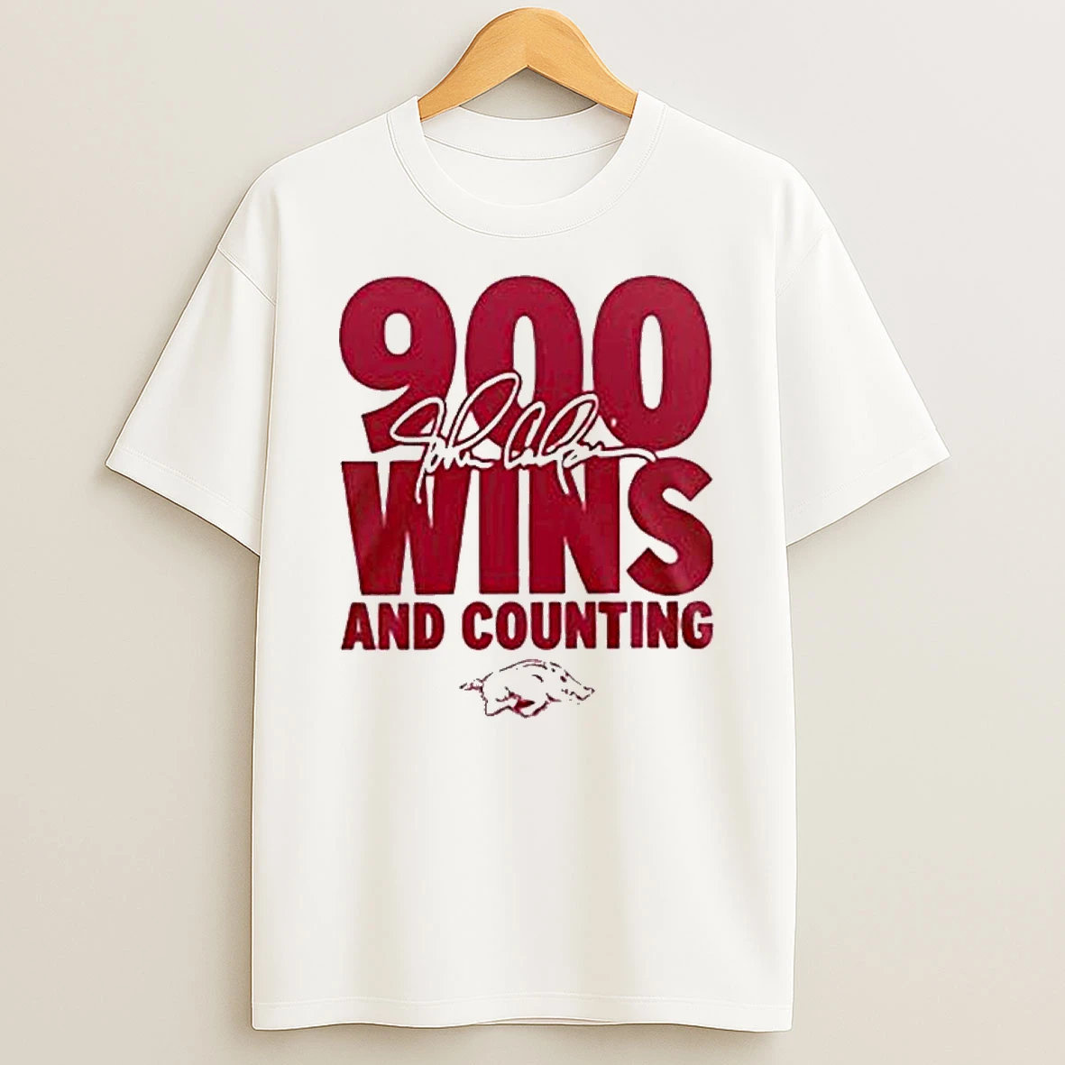 Arkansas Razorbacks X Coach John Calipari 900 Wins And Counting T Shirt