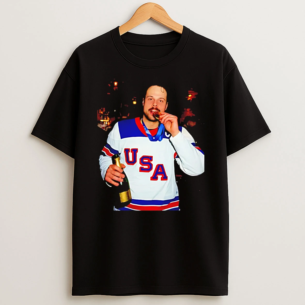 Auston Matthews Beer Usa Hockey Champion 2026 T Shirt