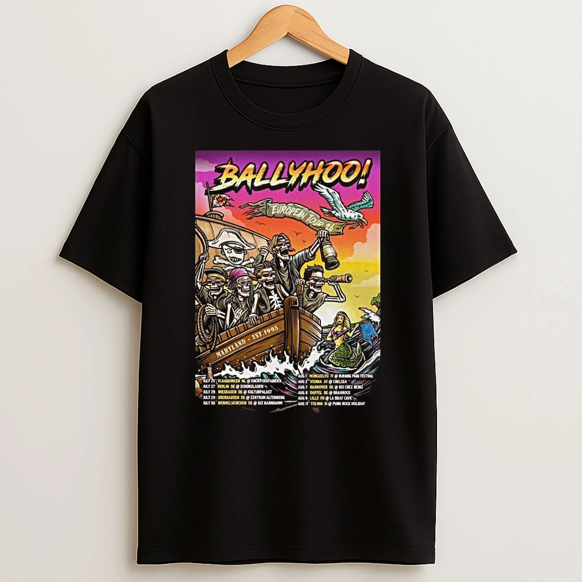 Ballyhoo Rocks European Tour 2026 T Shirt