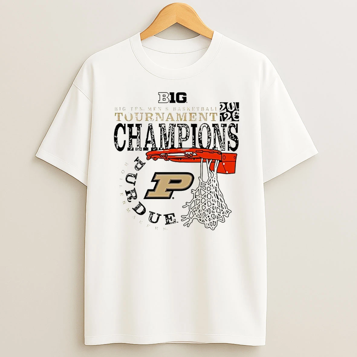 Big Ten Mens Basketball Tournament Champions 2026 Purdue Boilermakers T Shirt