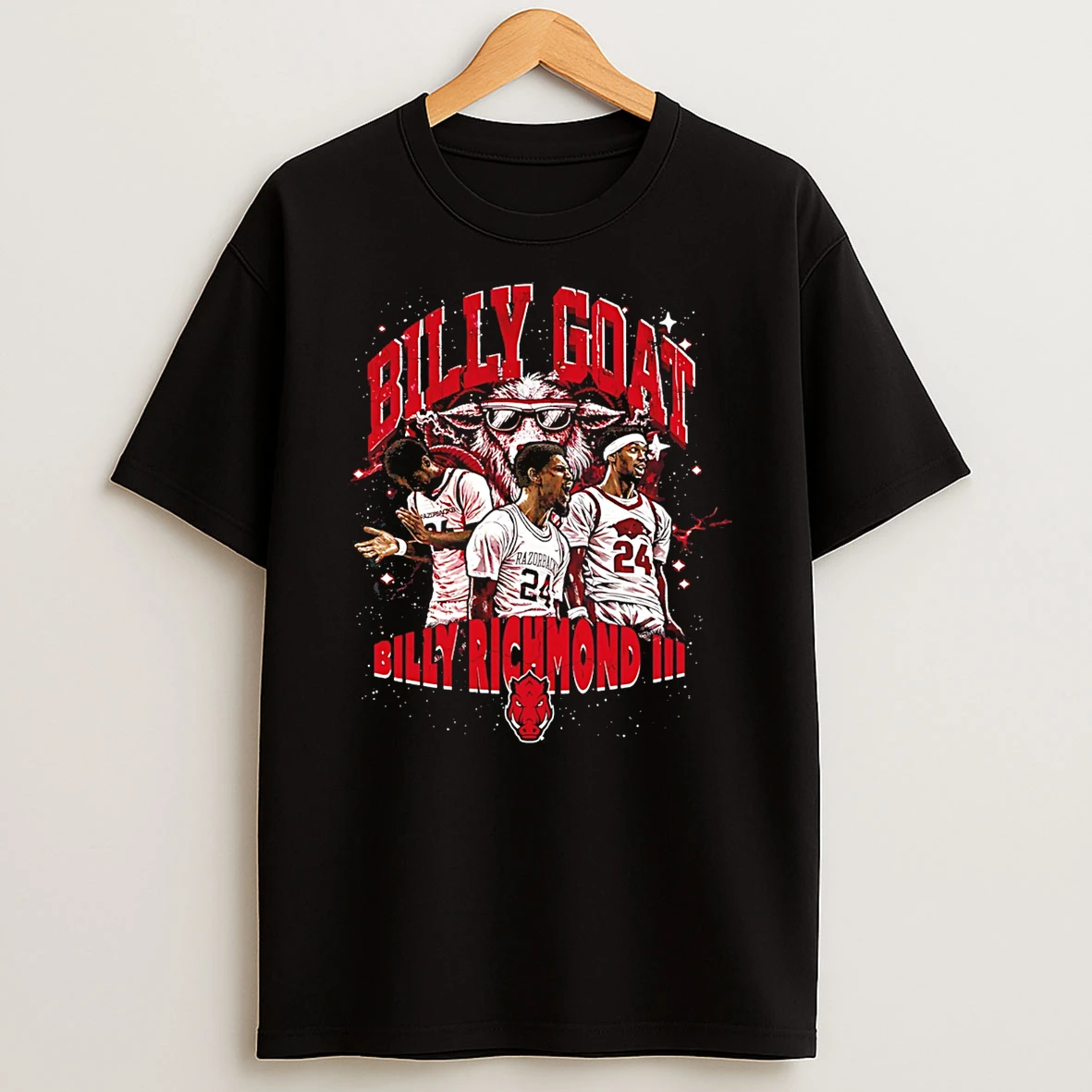 Billy Richmond Iii Arkansas Razorbacks Billy Goat Graphic T Shirt