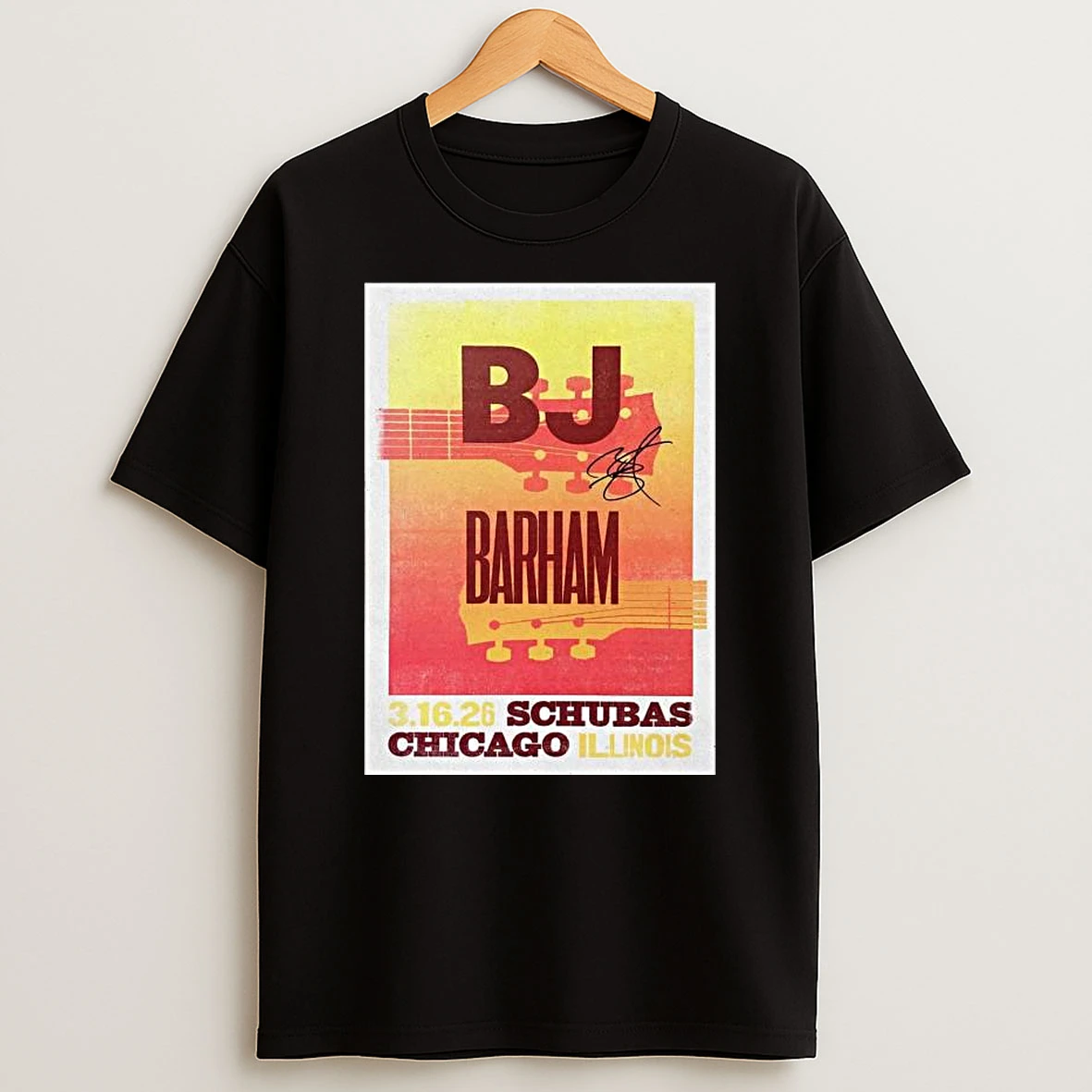 Bj Barham Chicago Il March 16 2026 Schubas Tavern Tour T Shirt