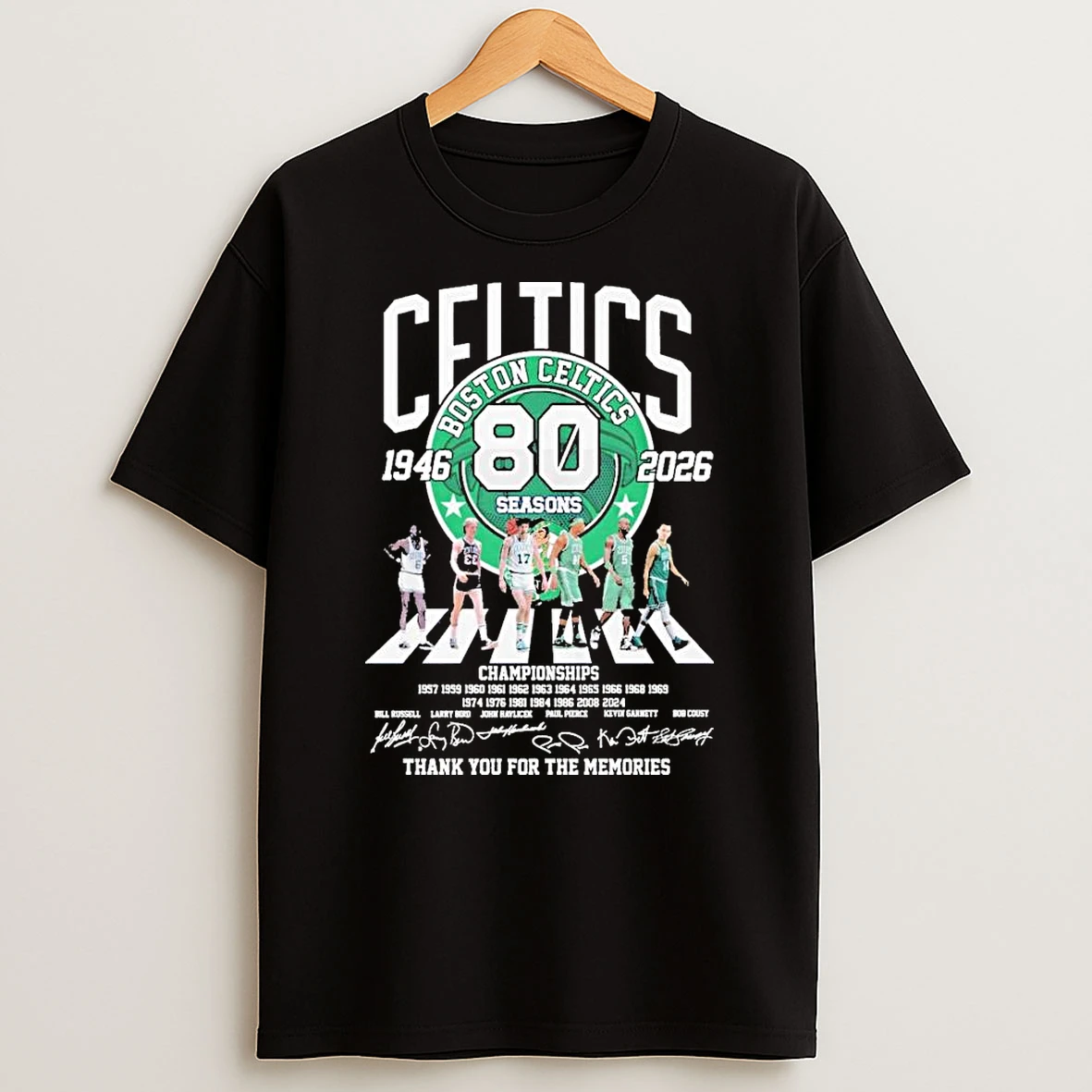 Boston Celtics 1946 2026 Championship Abbey Road Thank You For The Memories Signatures T Shirt