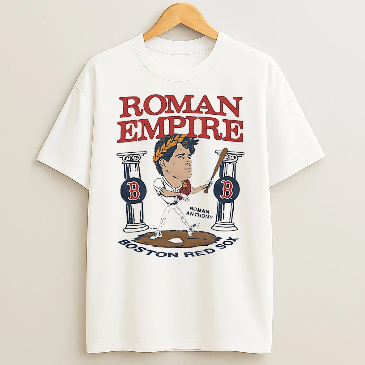 Boston Red Sox Roman Anthony Roman Empire Signature Caricature T Shirt