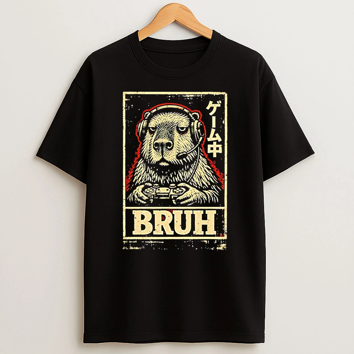 Bruh Capybara Gamer Video Games Meme T Shirt