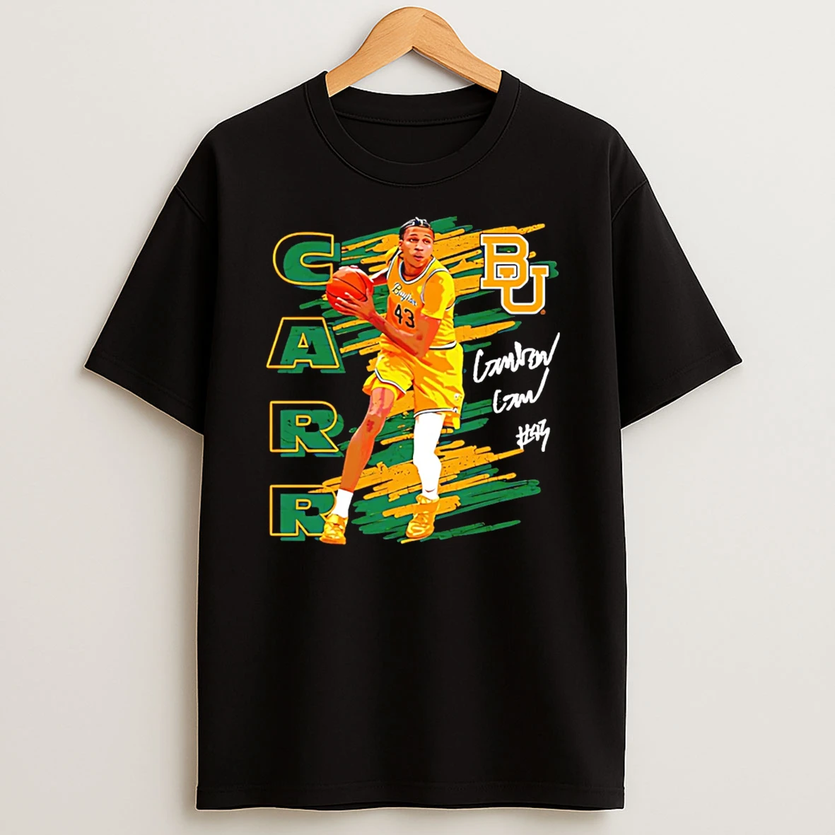 Cameron Carr Baylor Basketball Ncaa Player Collage T Shirt