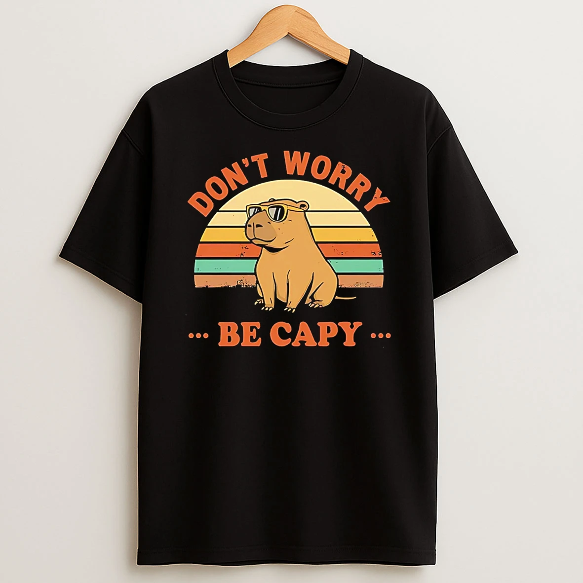 Capybara Dont Worry Be Capy Vintage T Shirt