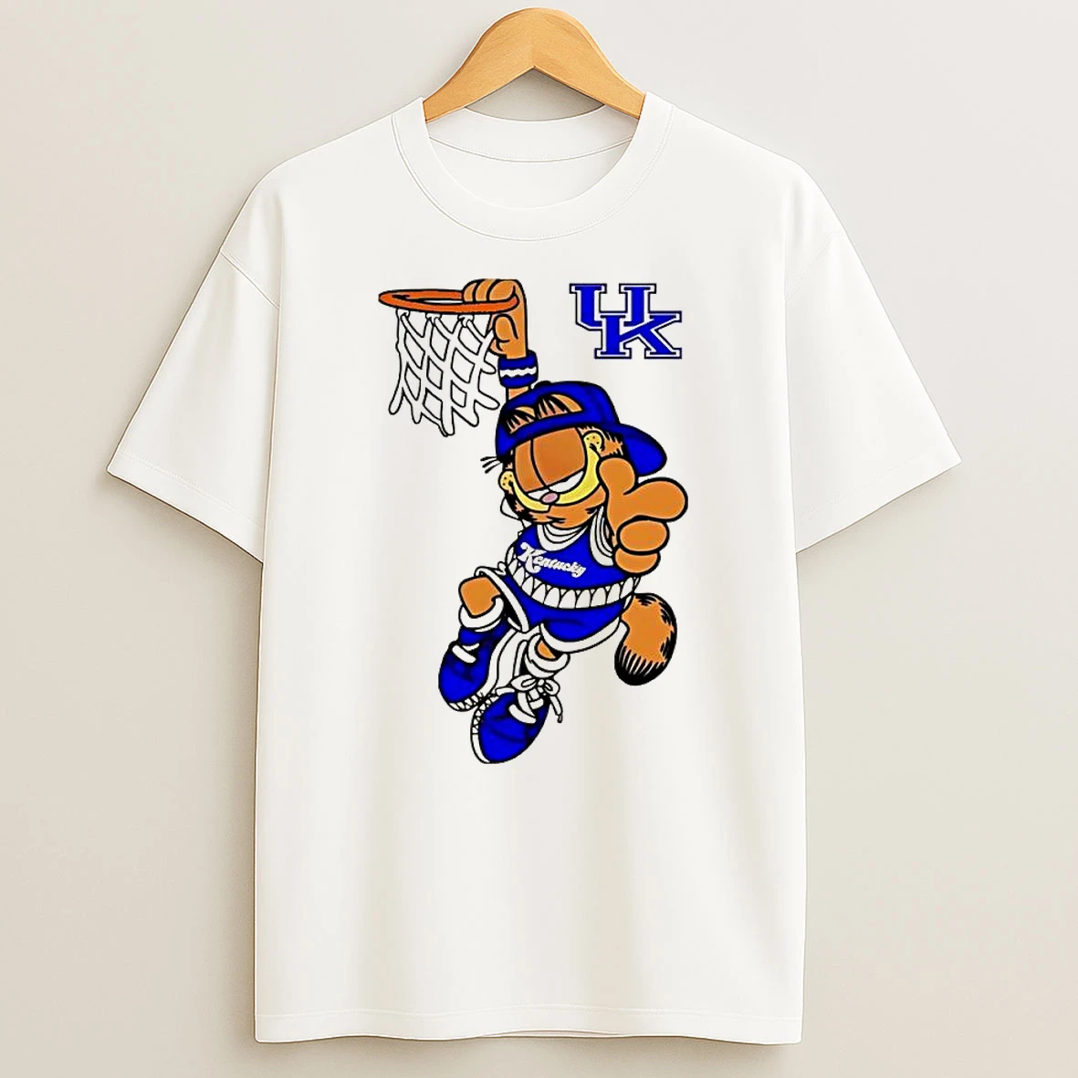 Cat Slam Dunk Kentucky Wildcats Basketball Mascot T Shirt