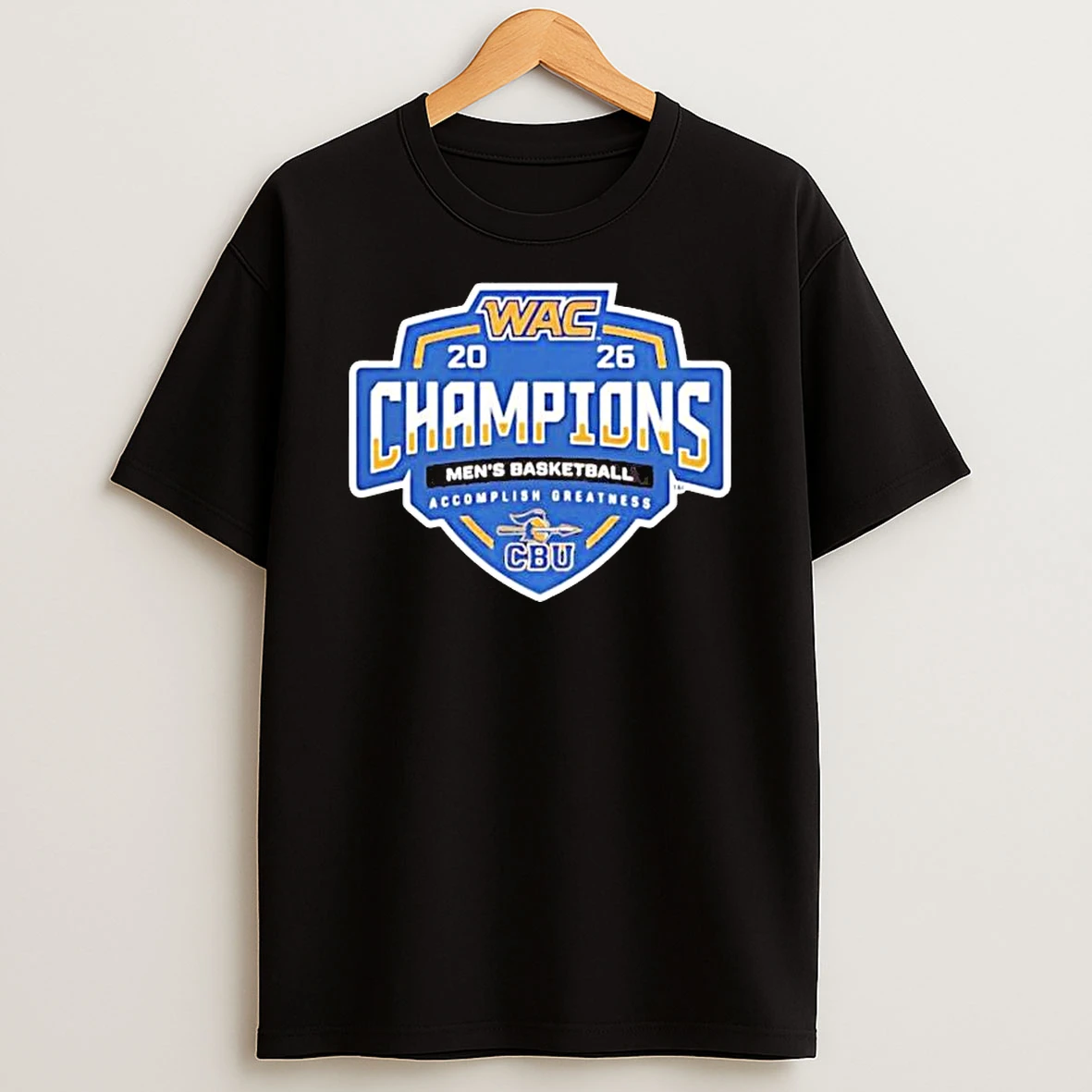 Cbu Basketball Wac Champions 2026 T Shirt