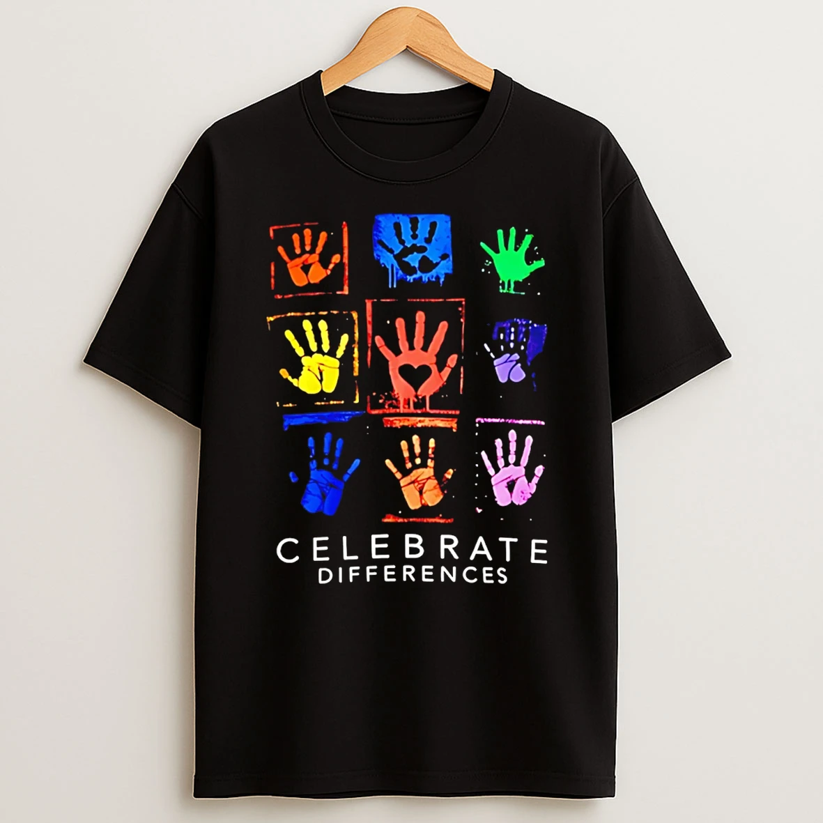Celebrate Differences 2026 Heart Hand T Shirt