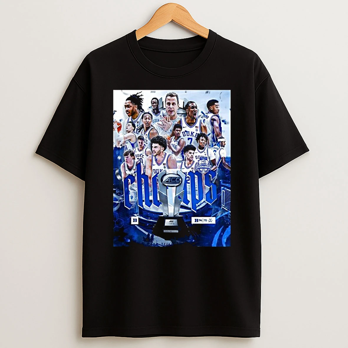 Celebrates Duke Blue Devils Champions 2026 Acc Mens Basketball Tournament T Shirt