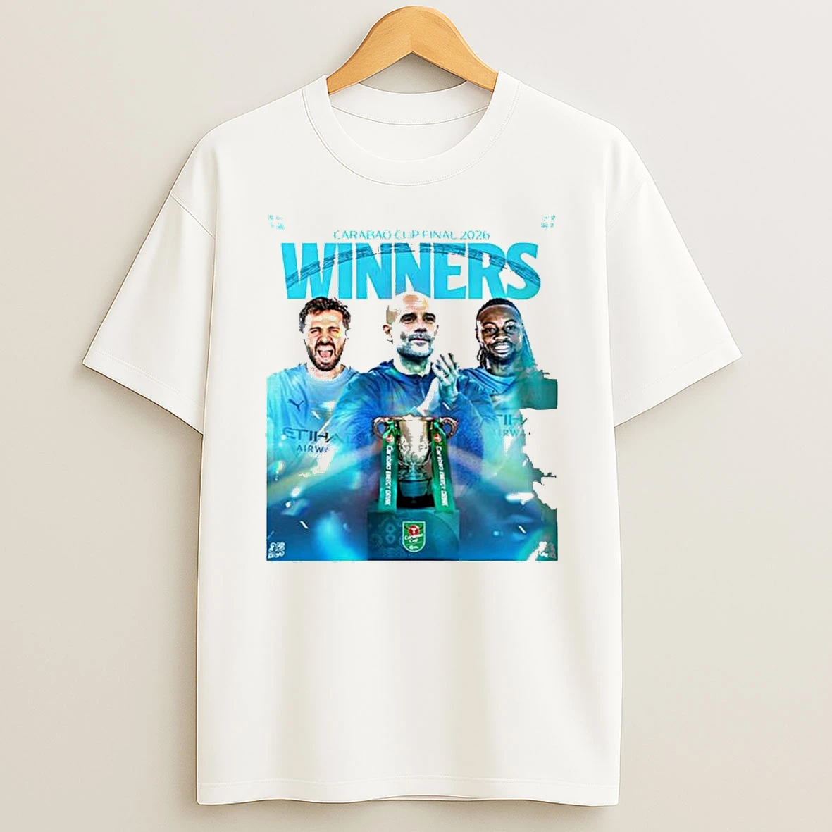 Celebrates Man City Fc Winners Carabao Cup Final 2026 T Shirt