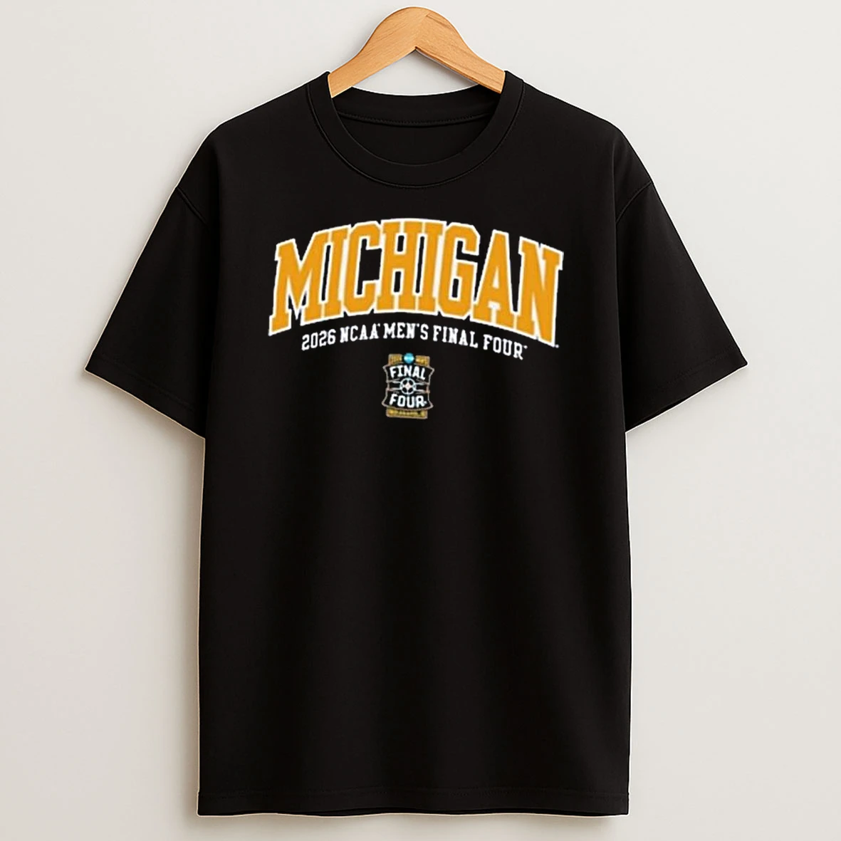 Champion Michigan Wolverines Mens 2026 Mens Basketball Final Four Bound T Shirt