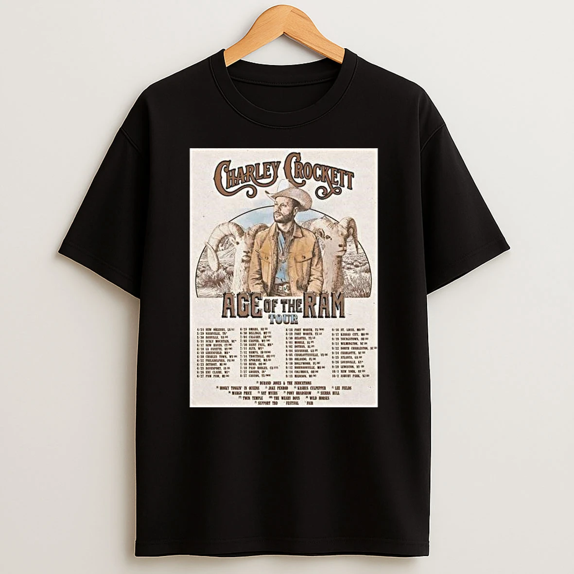 Charley Crockett Age Of The Ram Tour 2026 T Shirt