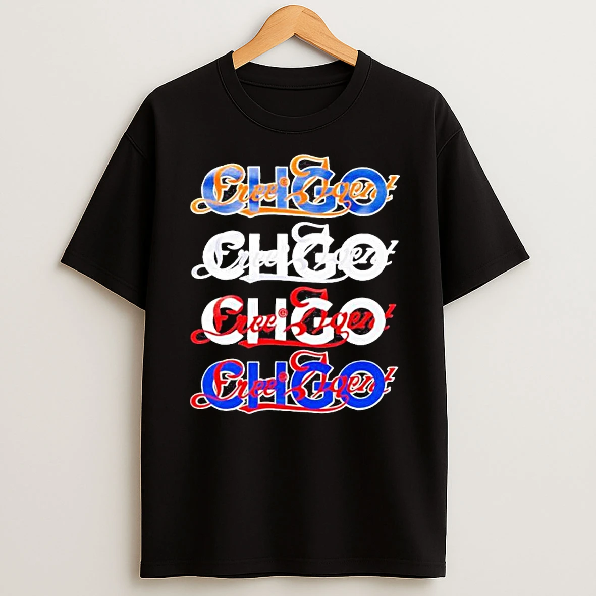 Chicago Bears Chicago Cubs Chicago Bulls Chicago White Sox Free Agent X Chgo Logo T Shirt