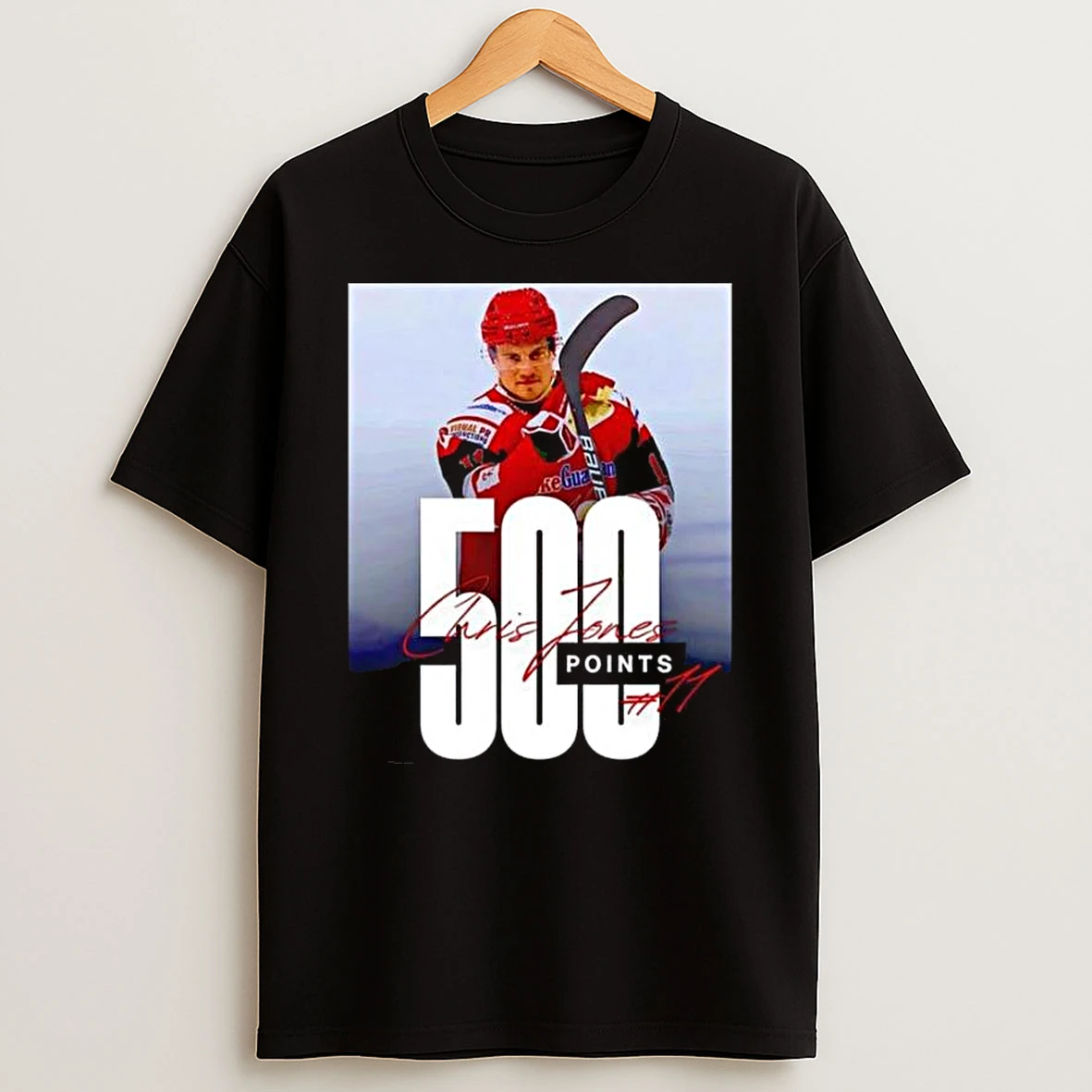 Chris Jones 500 Points Swindon Wildcats Hockey T Shirt