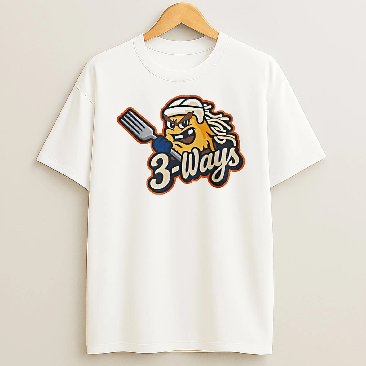 Cincinnati Cyclones 3 Ways Off White Logo T Shirt