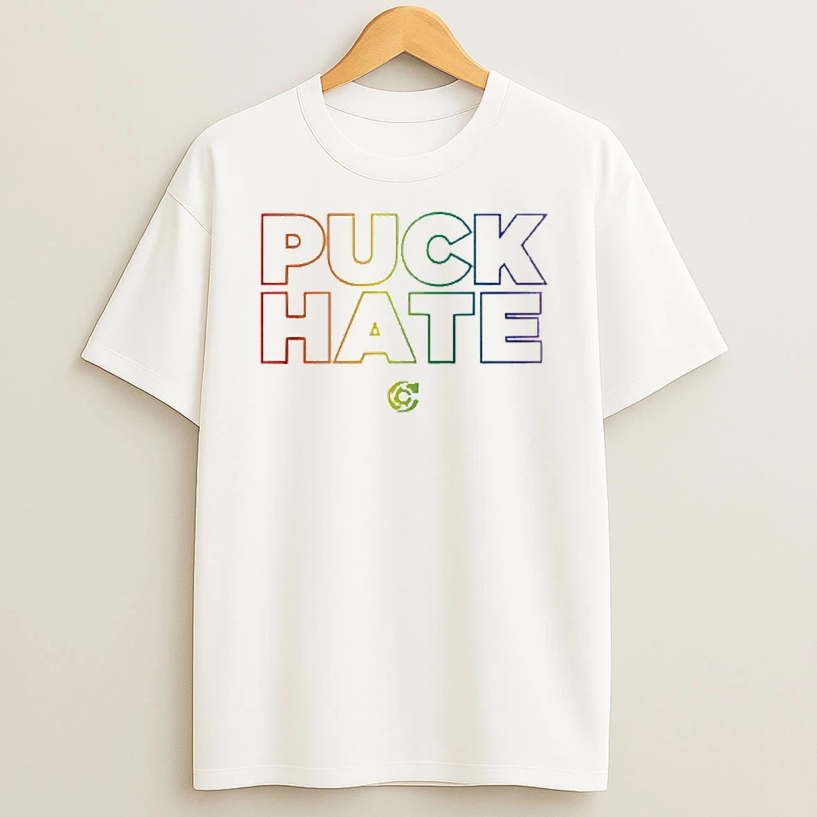 Cincinnati Cyclones Punk Hate Rainbow T Shirt