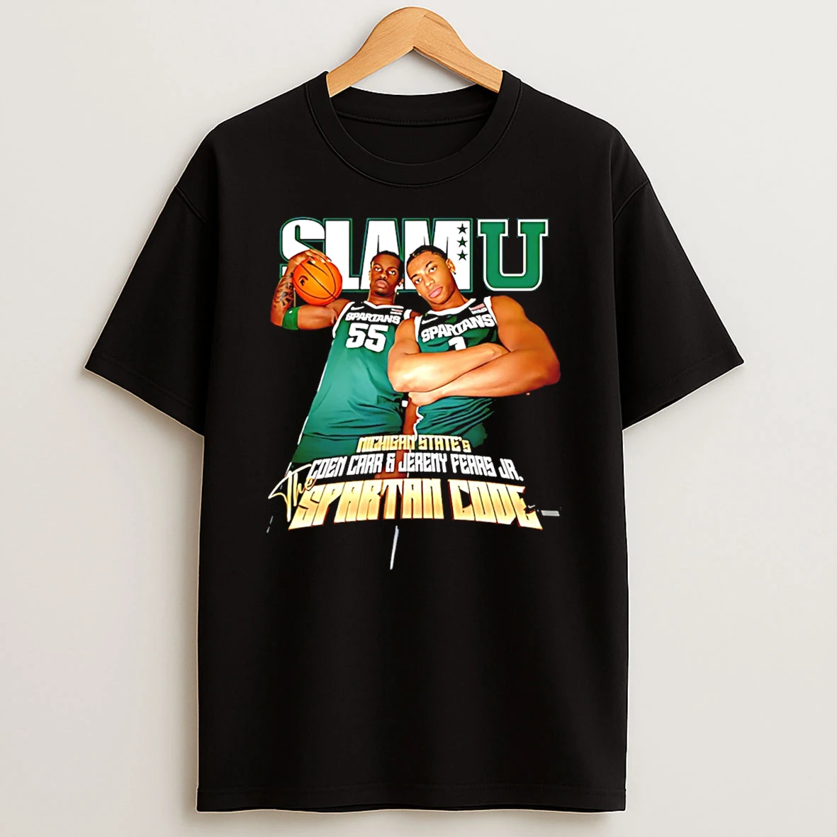 Coen Carr And Jeremy Fears Jr Michigan State Spartans The Spartan Code Slamu Graphic T Shirt