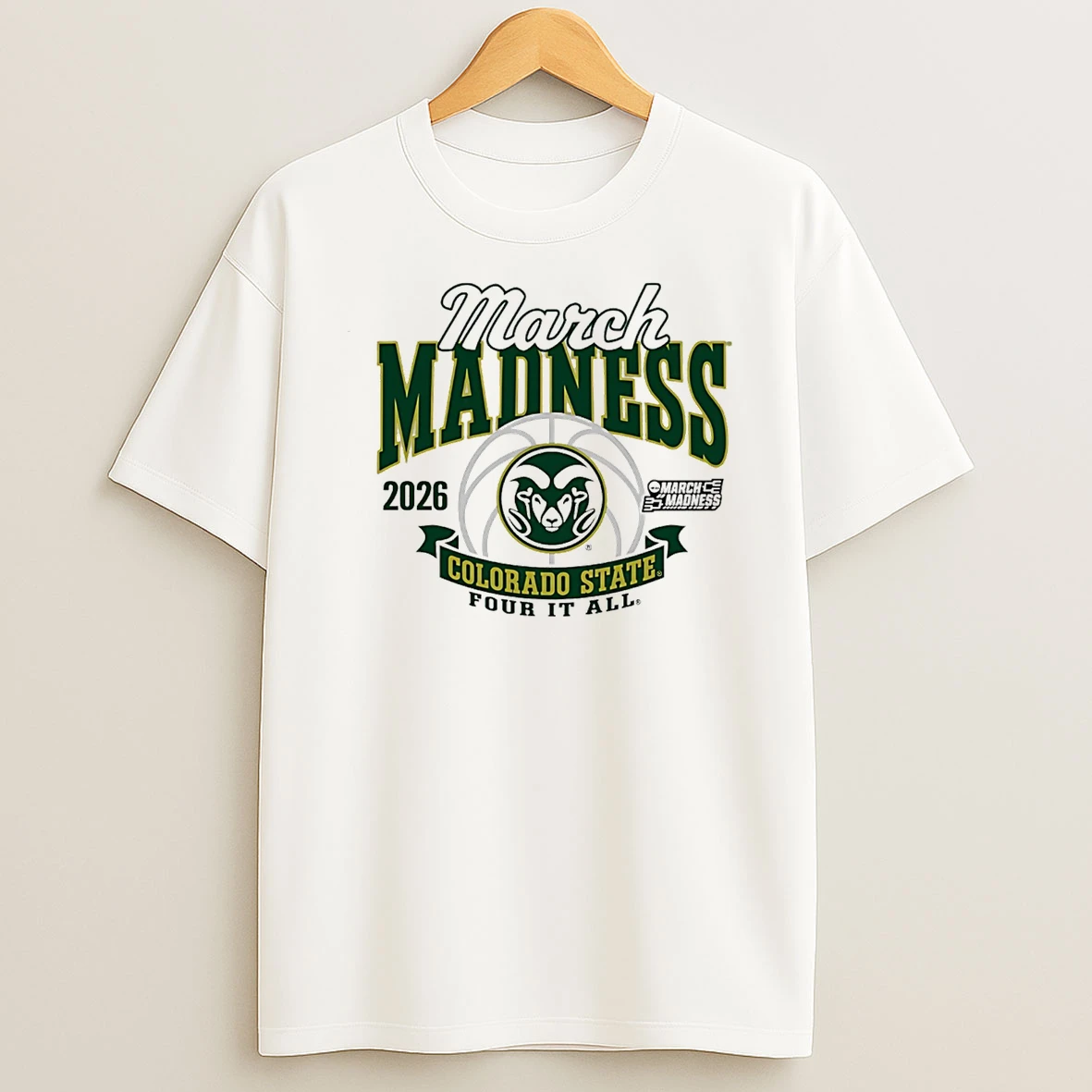 Colorado State Rams Womens Basketball 2026 March Madness Bound Four It All T Shirt