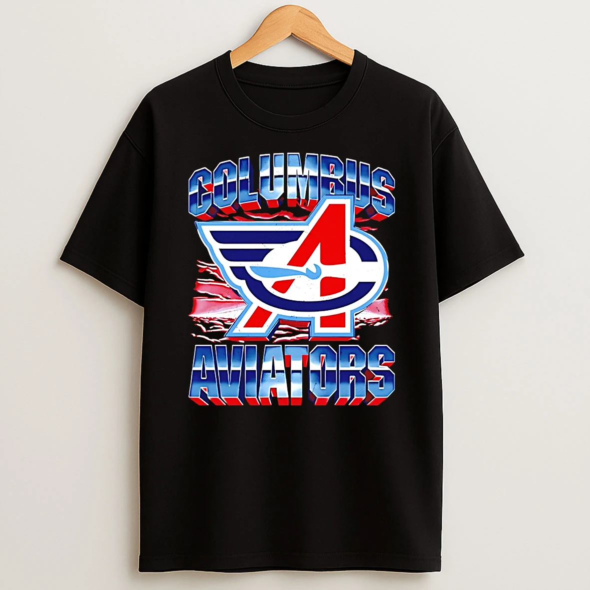 Columbus Aviators Vintage Logo 26 T Shirt
