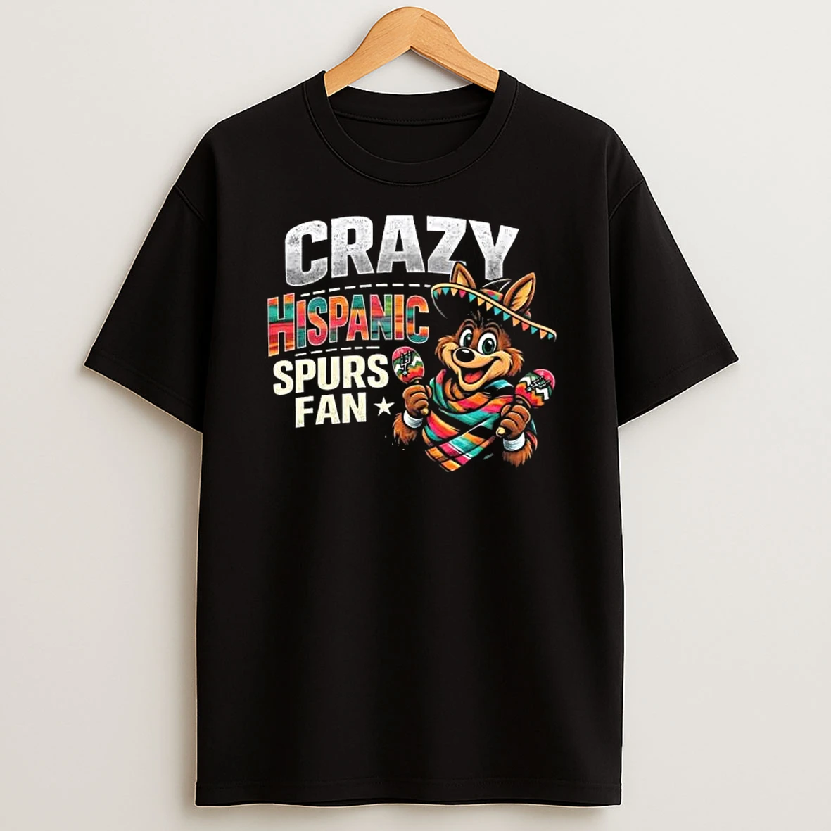 Crazy Hispanic Spurs Fan T Shirt