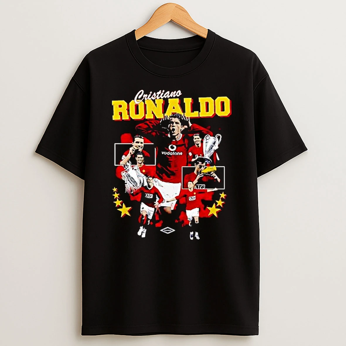 Cristiano Ronaldo Manchester United Vodafone Aig Football T Shirt
