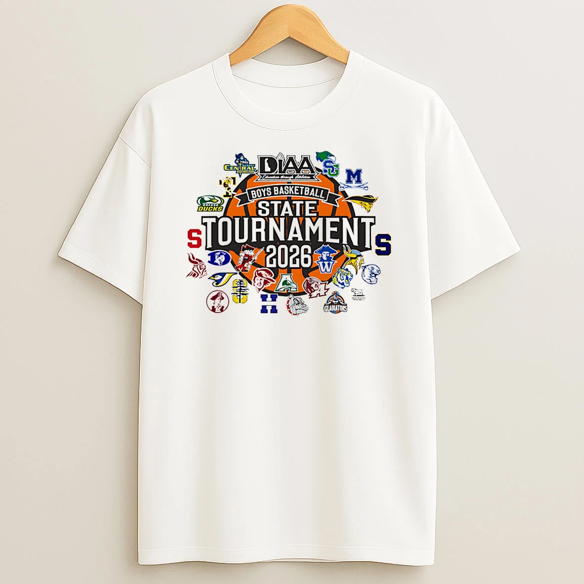 Diaa Winter 2026 Events Boys Basketball Tournament Logo T Shirt