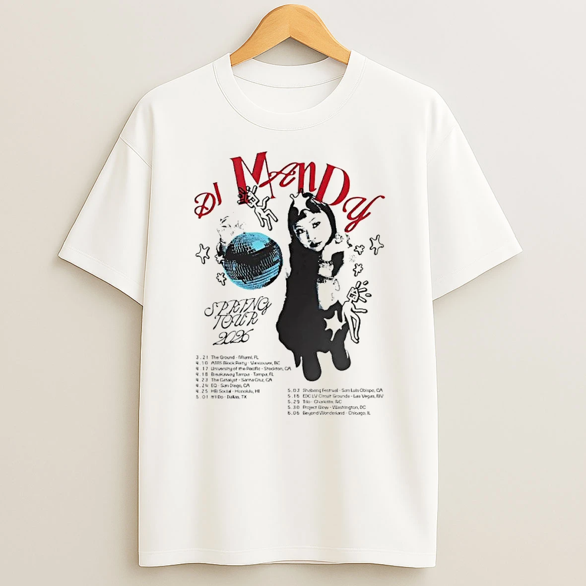 Dj Mandy Spring Tour 2026 T Shirt