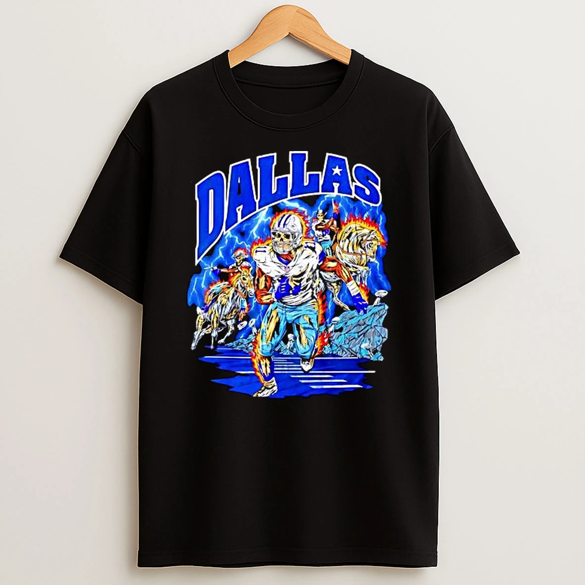 Dallas Cowboys Micah Parsons 11 Skeleton Lightning Horses T Shirt