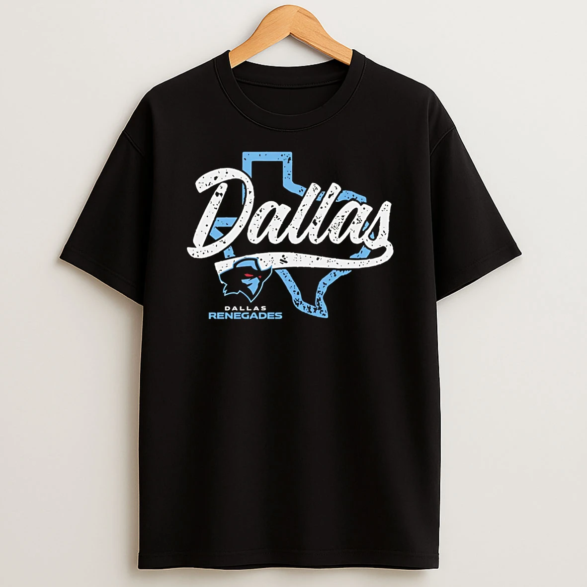 Dallas Renegades State Map 26 T Shirt