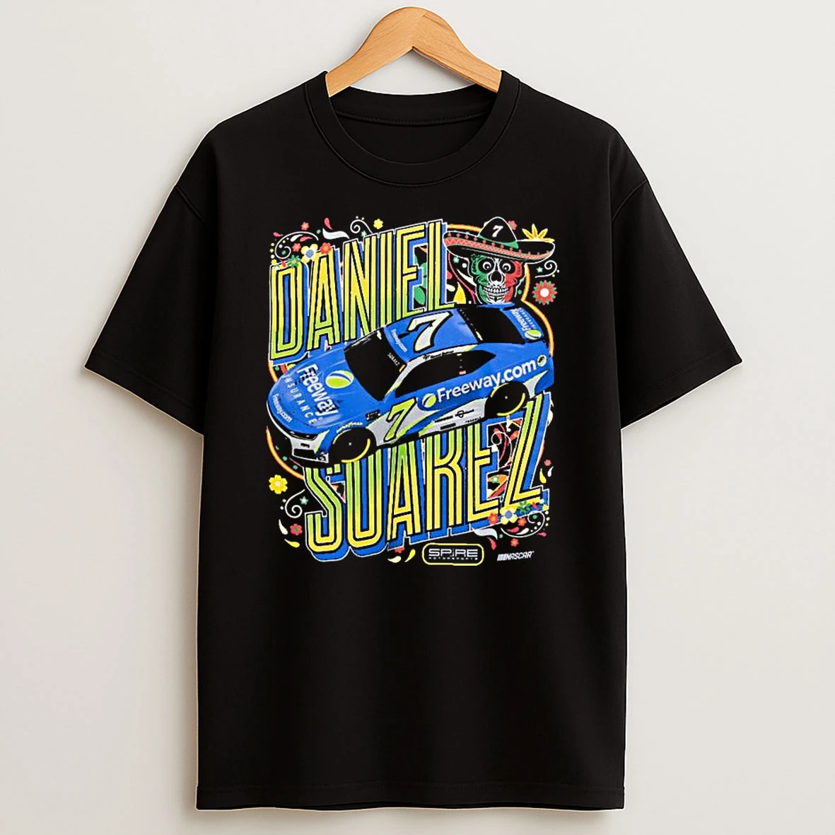 Daniel Suarez Spire Motorsports Royal 7 Freeway Insurance T Shirt
