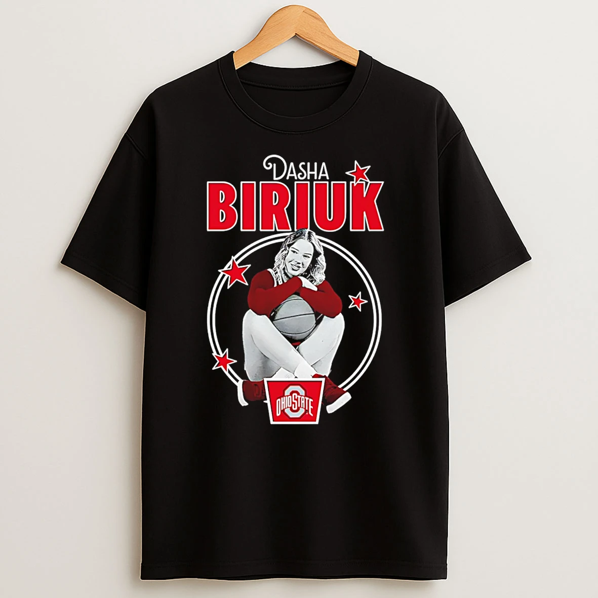 Daria Biriuk Ohio State Buckeyes Illustrated Player Collage T Shirt