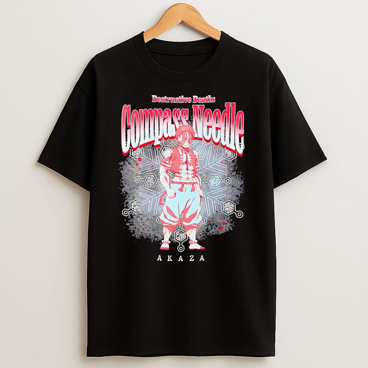Demon Slayer Kimetsu No Yaiba Akaza Compass Needle T Shirt